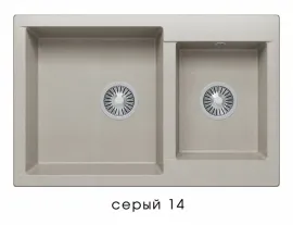 Кухонная мойка Polygran Brig-772 серый 14 серый