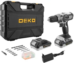 Дрель-шуруповерт аккумуляторная Deko DKCD20 Black Edition SET 3