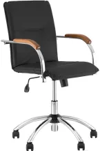 Кресло офисное Новый стиль Samba GTP V-14 поворотная, к/з черный, подлокотники к/з