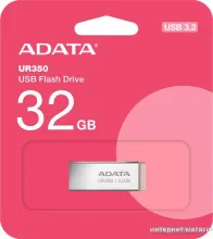 USB Flash ADATA UR350 32GB UR350-32G-RSR/BG (серебристый/коричневый)