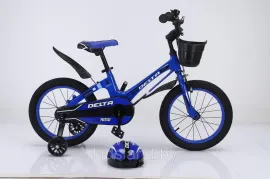 Детский облегченный велосипед Delta Prestige S 16"" шлем (черно-синий)