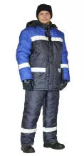 Костюм зимний «СКАНДИН-СОП» куртка+полукомб. цвет т.синий-василек (У) КЗ 2