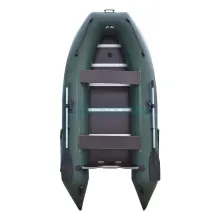 Надувная моторная килевая лодка Stella SM330V (Жесткое пайол со стингирами, зеленый)