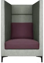Кресло Бриоли Дирк J20-J10 (серый, сиреневые вставки)
