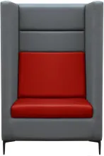 Кресло Бриоли Дирк L21-L19 (серый, красные вставки)