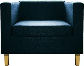 Кресло Бриоли Билли Д J17 темно-синий светлые опоры