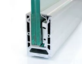 Профиль алюминиевый зажимной анодированный для стекла 10, 12, 16 мм