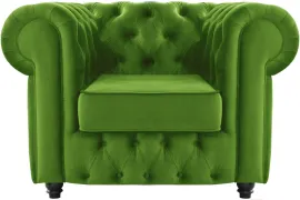 Кресло Бриоли Честерфилд В26 зеленый