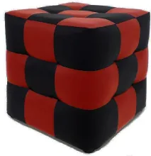 Пуф Бриоли Рубик L22-L19 (черно-красный)