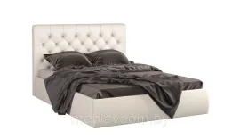 Мягкая кровать Беатриче с подъемным механизмом 160х200 кожзам Pearl Shell