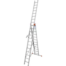 Лестница-стремянка трехсекционная KRAUSE Tribilo Trigon 3x12 ступеней (129789)