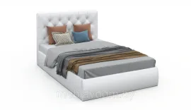 Мягкая кровать Беатриче с подъемным механизмом 160х200 кожзам Teos White
