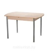 Стол обеденный М3 раздвижной Дуб светлый/прямые металлик