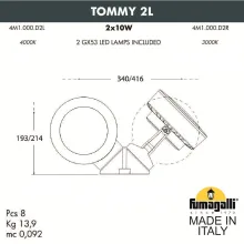 Архитектурная подсветка Fumagalli Tommy 4M1.000.000.WXD2L
