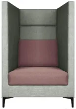 Кресло Бриоли Дирк J20-J11 (серый, розовые вставки)