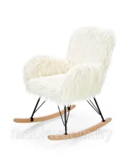 Кресло-качалка Halmar AUSTIN (кремовый/черный/натур.)