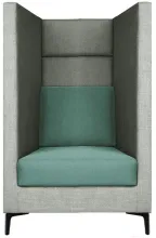 Кресло Бриоли Дирк J20-J14 (серый, голубые вставки)