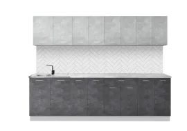 Готовая кухня Артём-Мебель Лана СН -113 (ДСП) 2,6 м бетон спаркс лайт / бетон спаркс