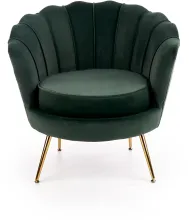 Кресло Halmar Amorinito темно-зеленый/золотой