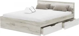 Двуспальная кровать Стендмебель Гармония КР-604 160x200 дуб белфорт/венге