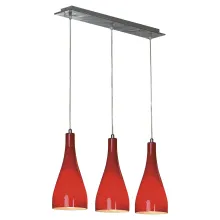 Светильник подвесной Lussole Rimini LSF-1156-03 Красный-Серебристый