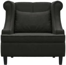 Кресло мягкое Бриоли ЛуиП В17 темно-серый