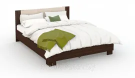 Кровать Аврора 160х200 с основанием венге/дуб молочный