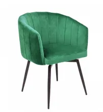 Кресло AksHome MELON поворотное, зеленый велюр/черный