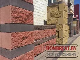 Цементно-песчаный блок демлер фундаментный декоративный