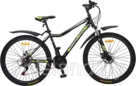 Велосипед DELTA Street 27.5 (р16, черный/зеленый, 2024)