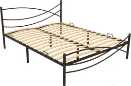Двуспальная кровать Князев Мебель Калифорния КЯ.160.200.М медный антик