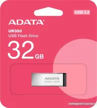 USB Flash ADATA UR350 32GB UR350-32G-RSR/BK (серебристый/черный)