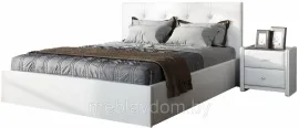 Мягкая кровать Женева 160 Teos white с подъемным механизмом