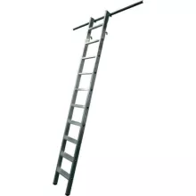 Стеллажная лестница KRAUSE Stabilo с 2 парами навесных крюков (125194)