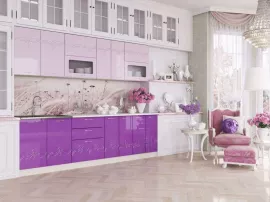 Кухня Адель сиренево розовая МДФ Артеммебель