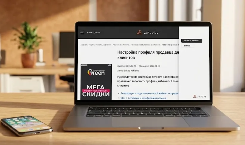Настройка профиля продавца для привлечения клиентов