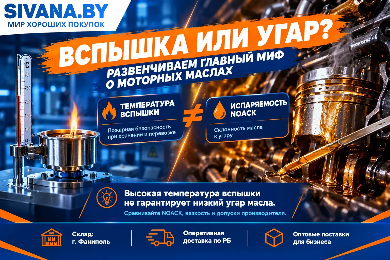 Вспышка или угар: мифы о моторных маслах