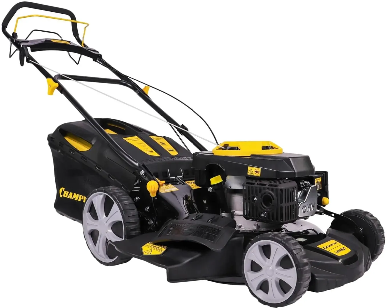 1. Champion LM4627 — газонокосилка для сложного участка