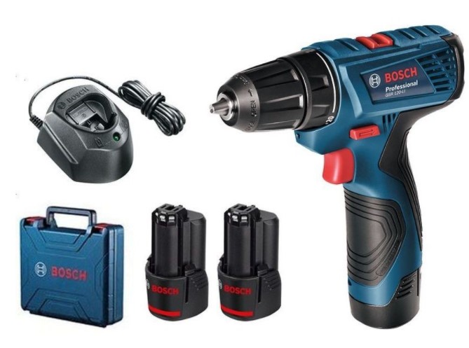 Дрель-шуруповерт Bosch GSR 120-LI Professional, 2 АКБ и кейс