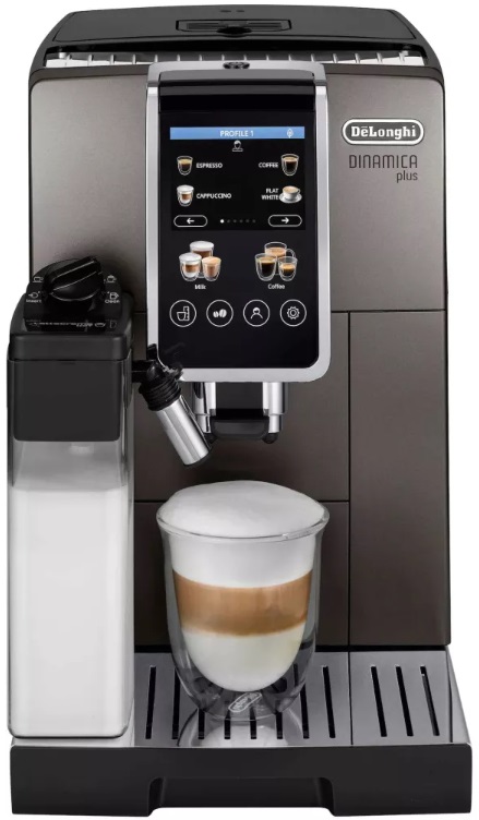 5. DeLonghi Dinamica Plus ECAM 380.95.TB - премиальный кофейный комфорт