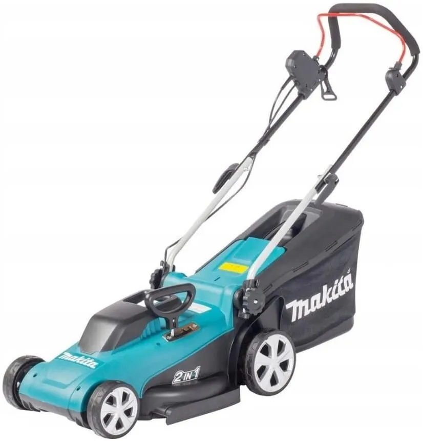 2. Makita ELM4120 — надежная электрическая газонокосилка для дома