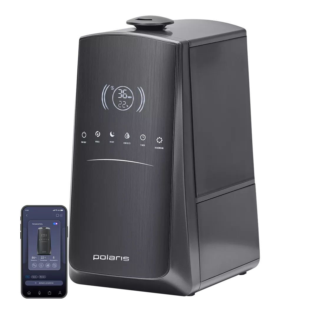 Polaris PUH 9105 IQ Home - умный увлажнитель с ионизацией и Wi-Fi