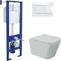 Унитаз подвесной Berges Wasserhaus Floe S Rimless АТОМ 410 АТ-043368 (с сиденьем)