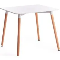 Кухонный стол TetChair John mod. T1003 (White (Белый) / Natural (натуральный))
