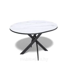 Стол Kenner R1000s черный/керамика белая TOP ALPINE WHITE