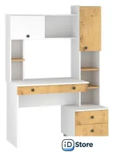 Стол Премиум Персона-10 (белый текстурный/дуб бунратти)