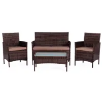 Набор садовой мебели TetChair Лаундж (темно-коричневый/серый)