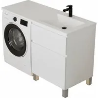 Мебель для ванных комнат Vela Тумба под умывальник Vela Мира 38Н под Kamilla 100 (белый глянец) TU1617