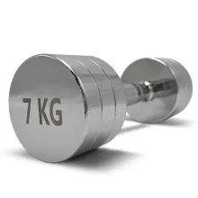 Гантели UNIX Fit PRO круглые, хромированные (7 кг, 2 шт)