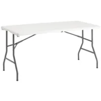 Стол складной Stool Group 122x61x74 / Z122-3X-H.ADJ (белый)